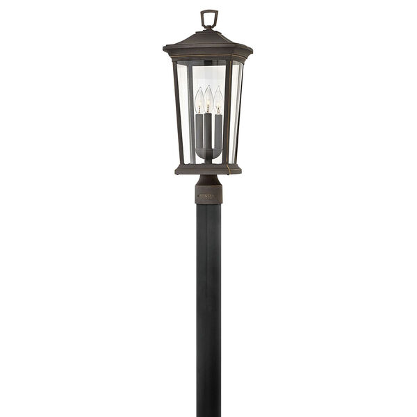 Bromley Oil Rubbed Bronze Three-Light LED Outdoor Post Mount, image 5