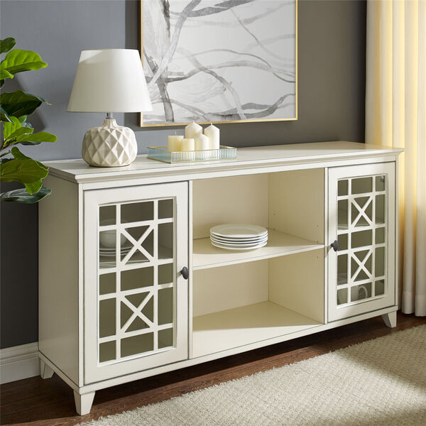 Faye Antique White Two Door Sideboard, image 1