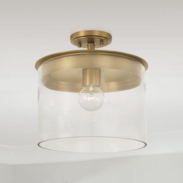 HomePlace Mason One-Light Semi-Flush or Pendant with Clear Glass, image 5