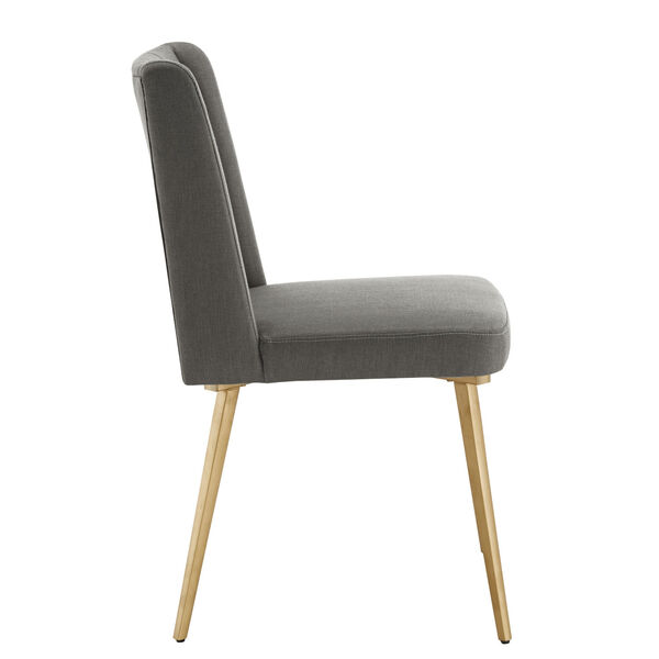 Minnie Dark Gray and Gold Dining Chair, image 3