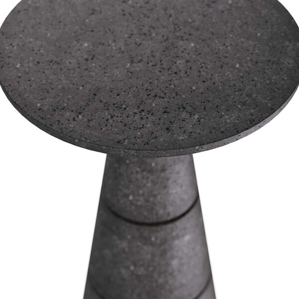 Verwall Charcoal Glass Stone Antique Brass Accent Table, image 6