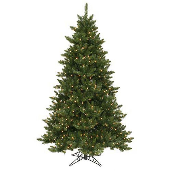 Camdon Fir Green 6.5 Foot x 49-Inch Christmas Tree with 600 Warm White LED Lights, image 1