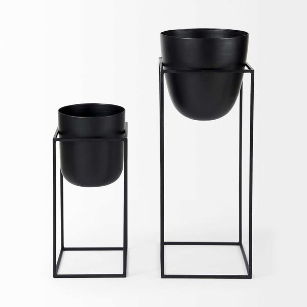 Bumble Black Plant Stands, Set of 2, image 2