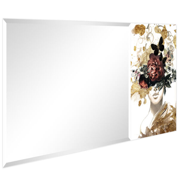 Be Yourself II Tan 24 x 48-Inch Rectangular Beveled Wall Mirror, image 2