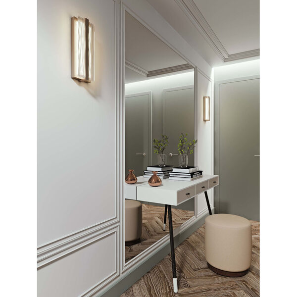Gallery Satin Brass One-Light Integrated LED Wall Sconce, image 2