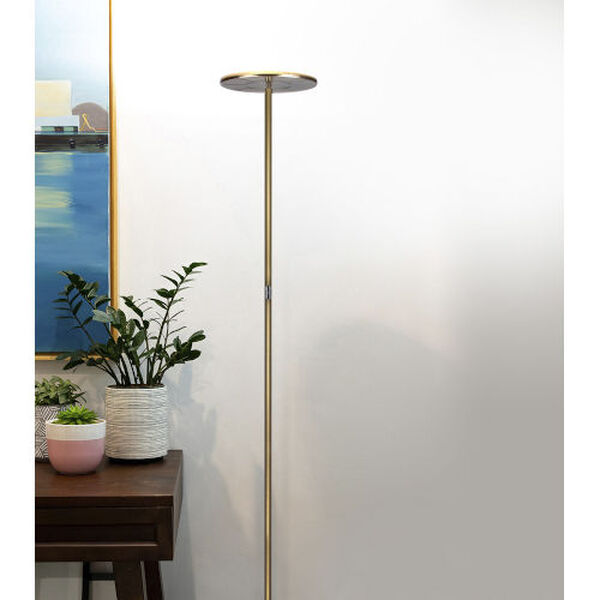 Sky Flux Brass Integrated LED Floor Lamp, image 4