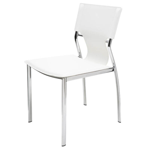 Lisbon Matte White Dining Chair, image 1