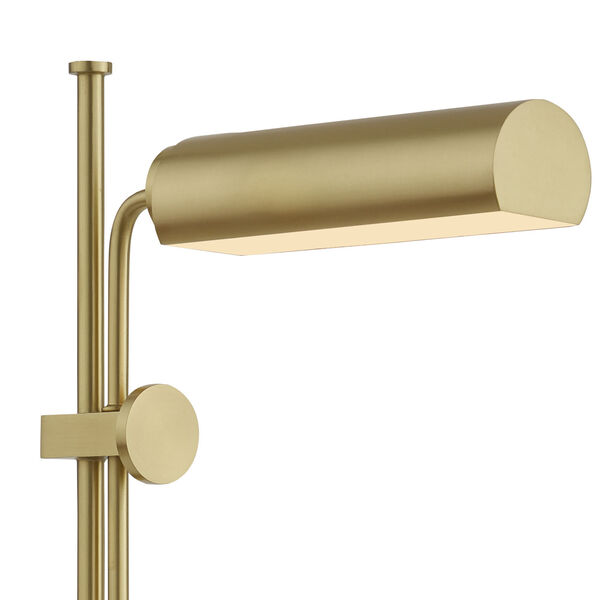 Satire Brushed Brass One-Light Integrated LED Table Lamp, image 6