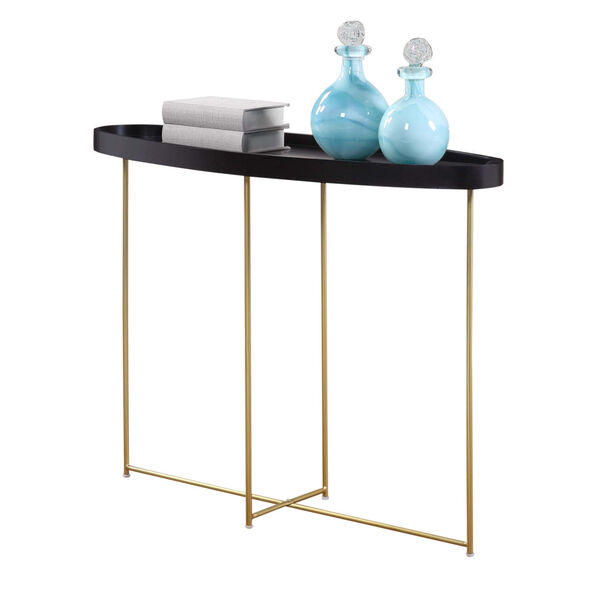Lunar Black and Gold Console Table, image 2