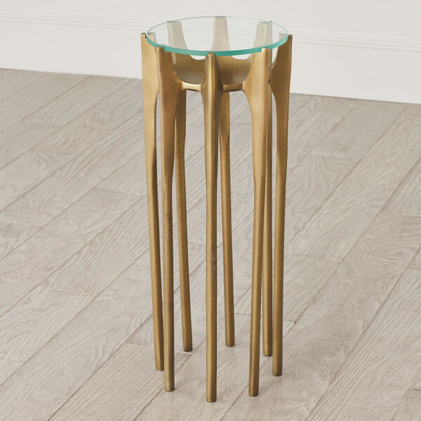 Aquilo Antique Brass 10-Inch Accent Table, image 1