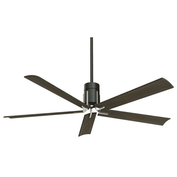 Clean Matte Black and Brushed Nickel LED Ceiling Fan, image 2