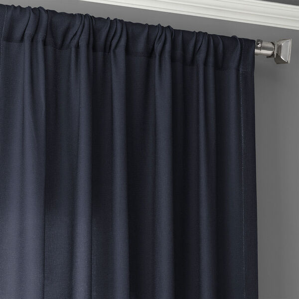 Ombre Blue Faux Linen Semi Sheer Single Panel Curtain 50 x 96, image 6