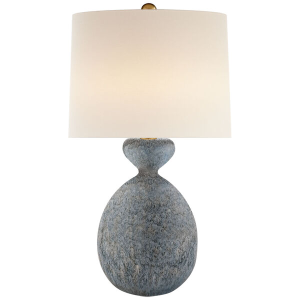 Gannet Table Lamp in Blue Lagoon with Linen Shade by AERIN, image 1