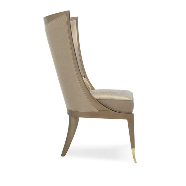 Classic Beige Collar Up Dining Chair, image 5
