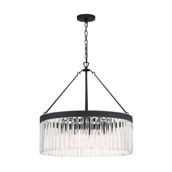 Emory Black Forged Eight-Light Chandelier, image 1