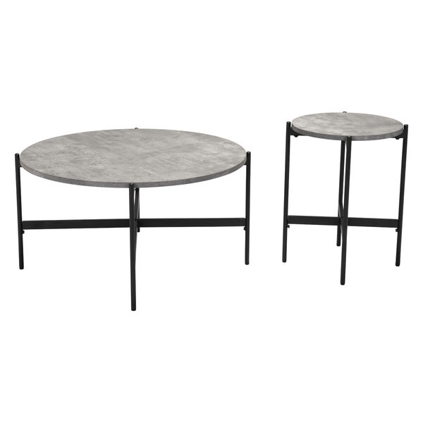 Malo Gray and Matte Black Coffee Table, image 5
