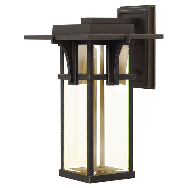 Manhattan Oil Rubbed Bronze 18.5-Inch One-Light LED Outdoor Wall Sconce, image 1