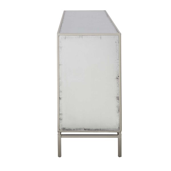 Zariyah Silver Leaf Cabinet with Four Doors, image 2