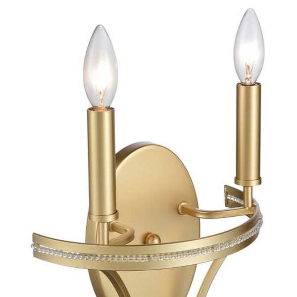 Noura Champagne Gold Two-Light Wall Sconce, image 6
