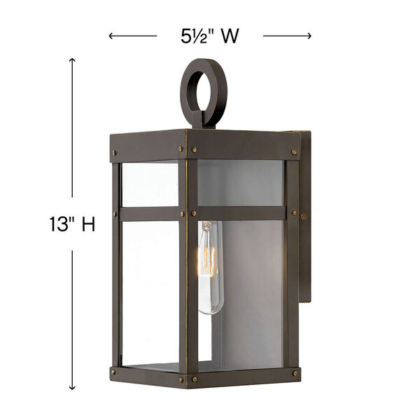 Porter Oil Rubbed Bronze13-Inch One-Light Outdoor Wall Sconce, image 7