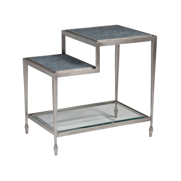 Signature Designs Antique Silver and Soft Gray Sashay Rectangle End Table, image 1