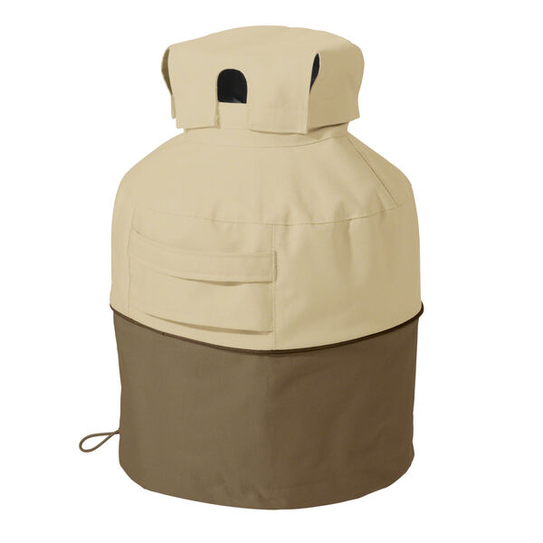 Ash Beige and Brown Propane Tank Cover, image 1