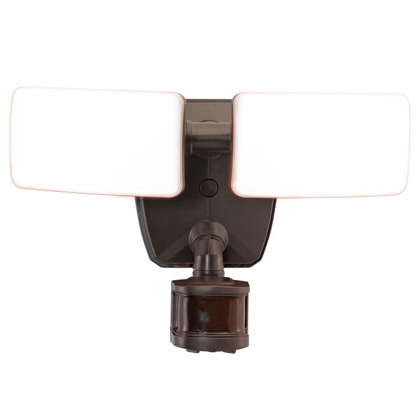 Zeta Bronze Two-Light Outdoor Motion Sensor Adjustable Integrated LED Security Flood Light, image 6