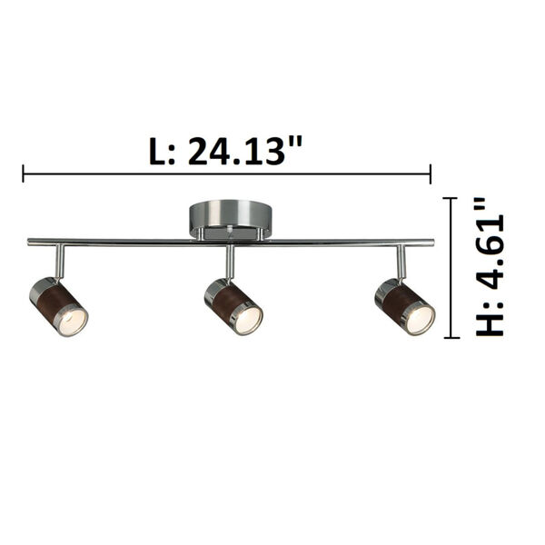 Brews Chrome Three-Light LED Semi-Flush Mount with Copper Metal Shade, image 2