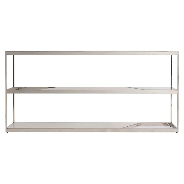 Maymont Stainless Steel and White Console Table, image 5