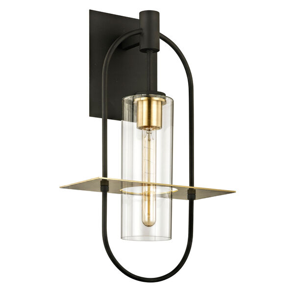 Castile Dark Bronze and Brushed Brass 22-Inch One-Light Outdoor Wall Sconce, image 1