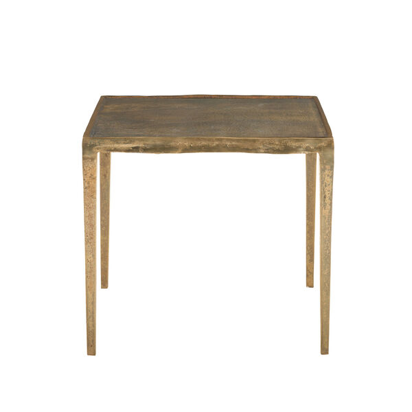 Freestanding Occasional Vintage Brass Cast Aluminum End Table - (Open Box), image 2