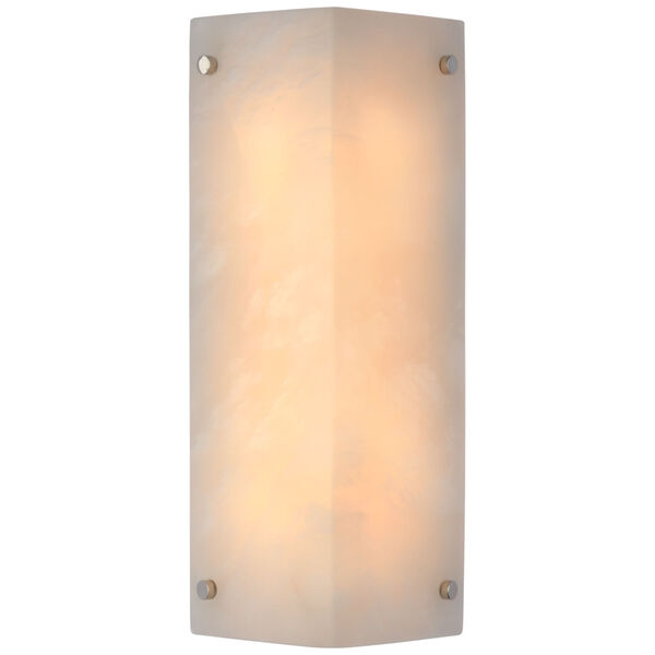 Clayton Wall Sconce in Alabaster and Polished Nickel by AERIN, image 1