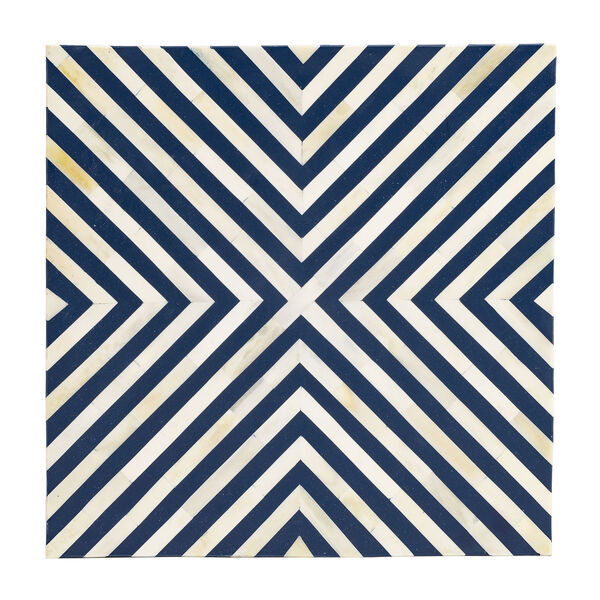 Bone Inlay Anais Navy Blue and White End Table, image 6
