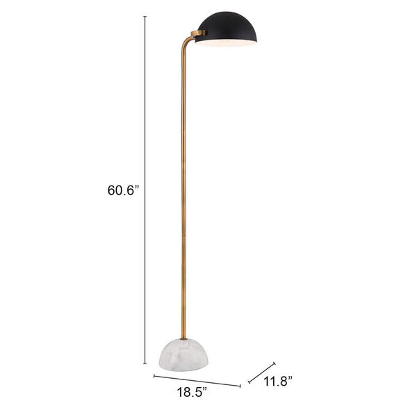 Irving Black One-Light Floor Lamp, image 6