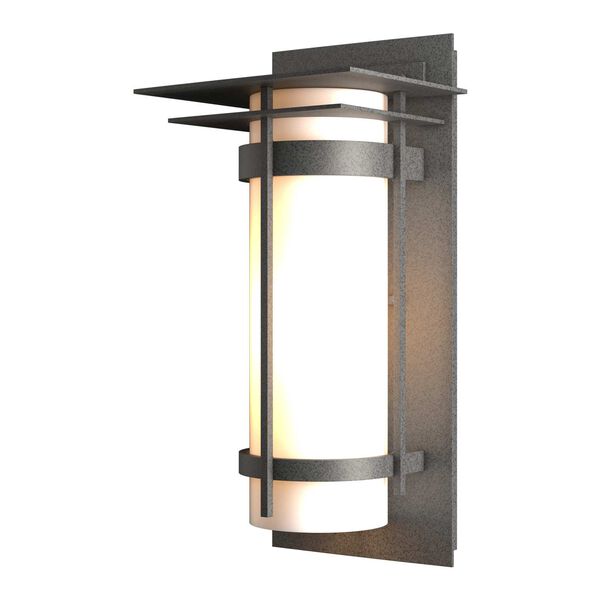 Banded Coastal Natural Iron One-Light Outdoor Sconce with Top Plate, image 3