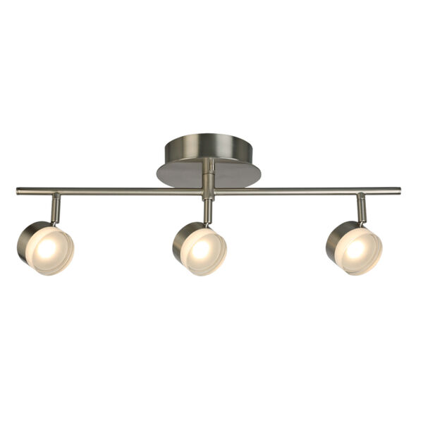 Newport Hill Brushed Nickel LED Semi-Flush Mount with Frosted Acrylic Shade, image 1