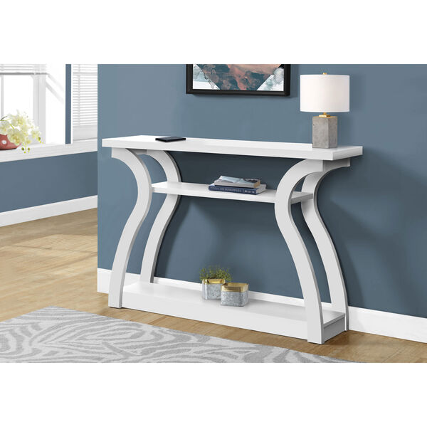 White 12-Inch Console Table, image 2