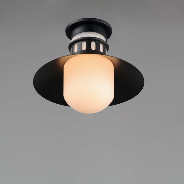 Admiralty Black One-Light Outdoor Flush Mount, image 2