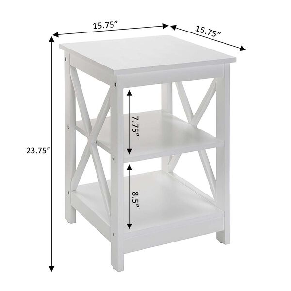 Oxford White End Table, image 3