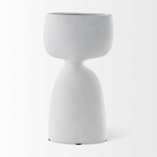Rylee White Ceramic Vase, image 2
