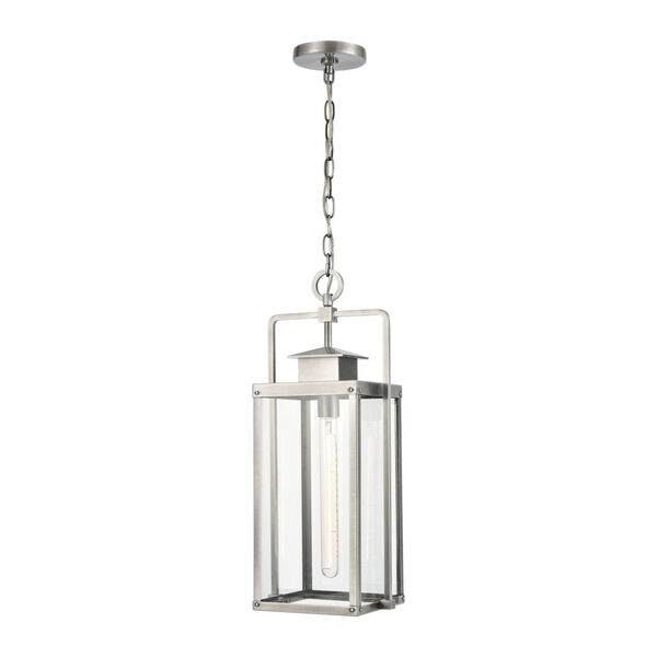Crested Butte Antique Brushed Aluminum One-Light Outdoor Pendant, image 3
