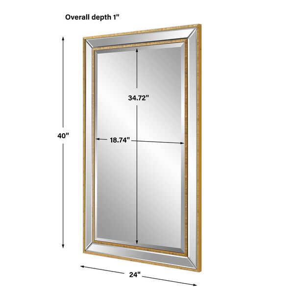 Evelyn Gold Texture Frame Wall Mirror, image 3