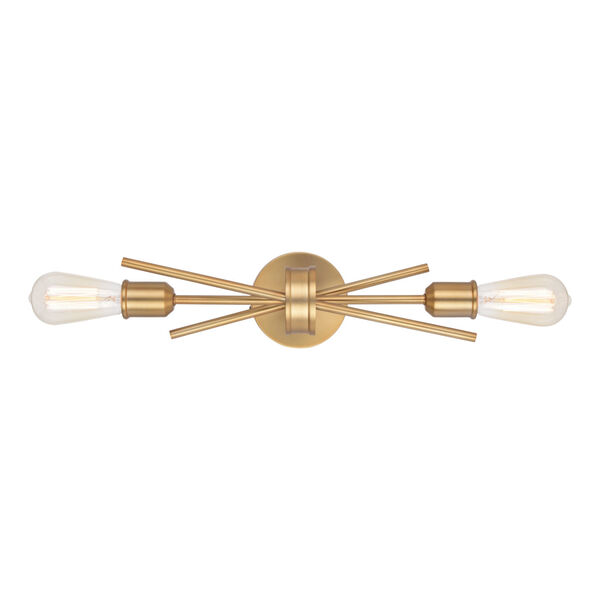 Estelle Natural Brass Two-Light Wall Sconce, image 4