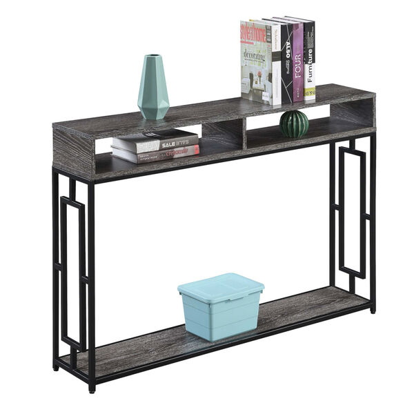Town Square Deluxe Weathered Gray and Black Console Table, image 2