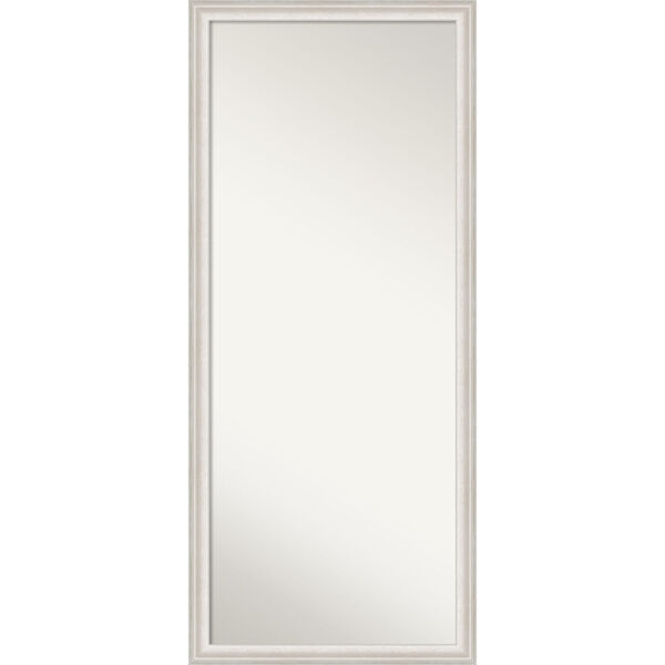 Trio White and Silver 28W X 64H-Inch Full Length Floor Leaner Mirror, image 1