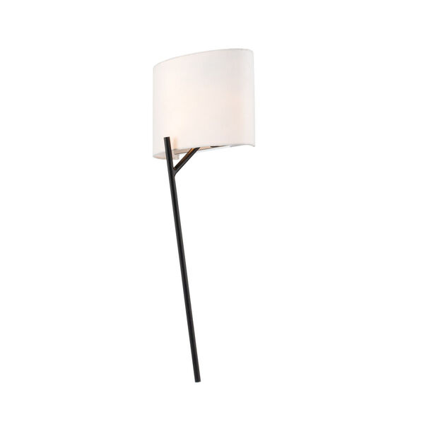 Tahoe Matte Black and Polished Nickel Two-Light ADA Wall Sconce, image 1