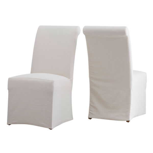 Cunningham Rolled Back Slipcovered Side Chair, Set of 2, image 2
