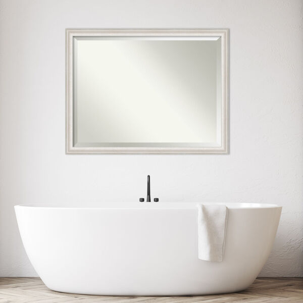 Trio White and Silver Bathroom Vanity Wall Mirror, image 3