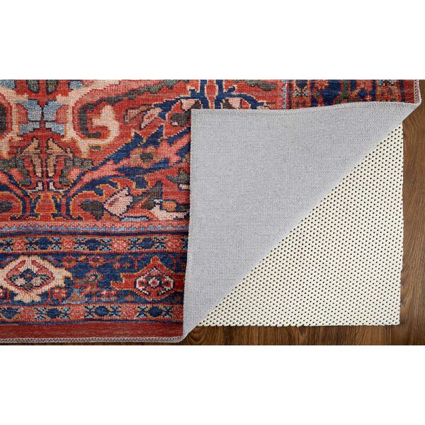 Rawlins Eclectic Red Tan Blue Area Rug, image 6