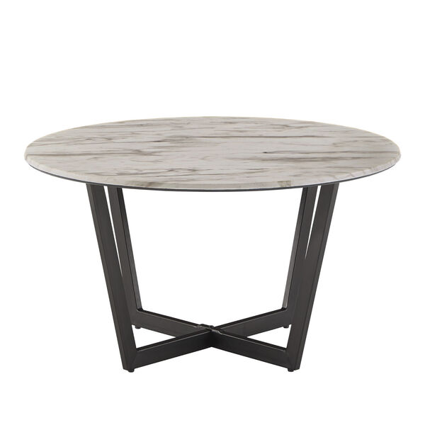 Danica White Faux Marble Coffee Table, image 2